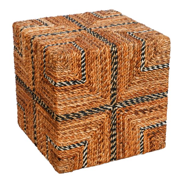 337 000005 2 Lerkmon Inart stool mat in natural shade 40x40x40cmBOHO CHIC > Stools