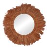 337 000013 4 Mirror Grazzy Inart arum wood in natural shade Φ70x8cmBOHO CHIC > Decoratives