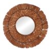 337 000014 3 Koin I Inart mirror banana wood in natural shade 80x80x8cmBOHO CHIC > Decoratives