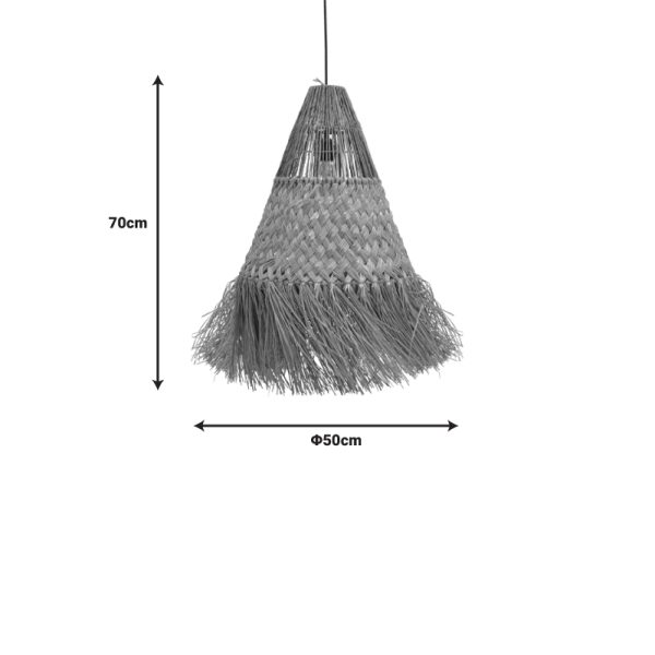 337 000023 2 2 Vajem Inart mendong ceiling lamp in natural shade 50x50x70cmBOHO CHIC > Luminaries