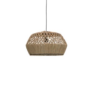 337 000024 5 Fose Inart mendong ceiling lamp in natural shade D50x27cmBOHO CHIC > Luminaries