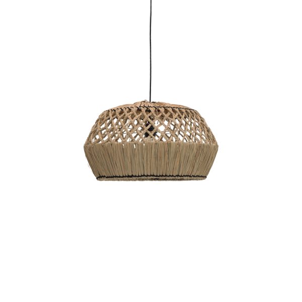 337 000024 5 Fose Inart mendong ceiling lamp in natural shade D50x27cmBOHO CHIC > Luminaries