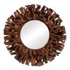 337 000030 2 Gucre Inart vase wood-rattan pe in natural color D25x70cmBOHO CHIC > Decoratives