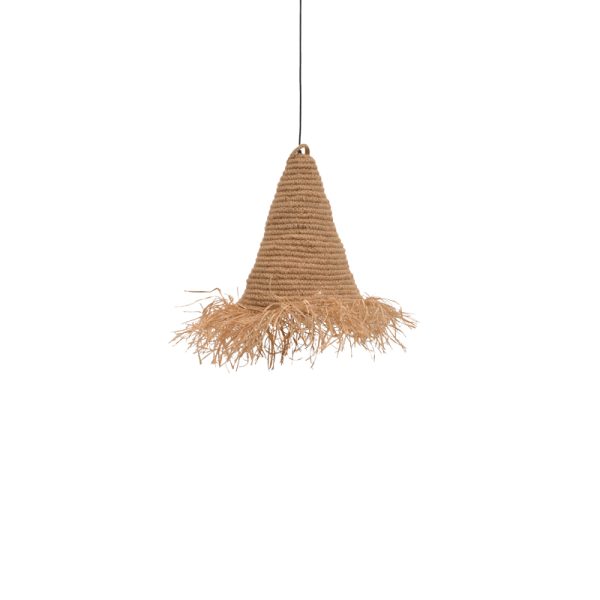 337 000037 3 Malan Inart jute ceiling lamp in natural shade D35x40cmBOHO CHIC > Luminaries