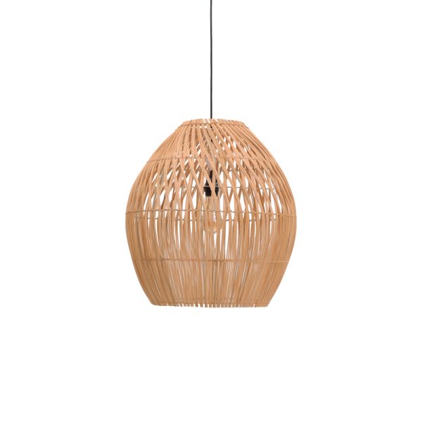 337 000038 3 Ceiling lamp Irden Inart rattan in natural shade D50x40cmBOHO CHIC > Luminaries