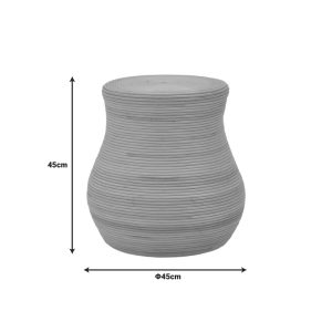 337 000046 3 3 Bulaten Inart rattan stool in natural shade D45x45cmBOHO CHIC > Stools