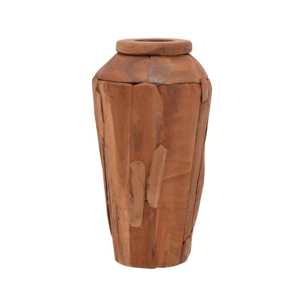 338 000015 4 Decorative vase Archean pakoworld teak wood in natural color D30x60cmBOHO CHIC > Decoratives