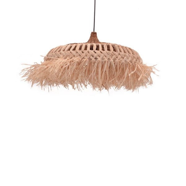 339 000001 3 Borobe Inart sisal ceiling lamp in natural color D80x45cmBOHO CHIC > Luminaries