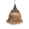 339 000004 2 Verone Inart abaca mirror in natural color D80x5cmBOHO CHIC > Decoratives