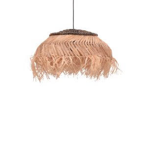 339 000006 3 Hengiole Inart sisal ceiling lamp in natural-black color D60x40cmBOHO CHIC > Luminaries