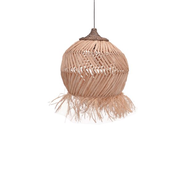 339 000009 3 Koronse Inart sisal ceiling lamp in natural color D55x68cmBOHO CHIC > Luminaries