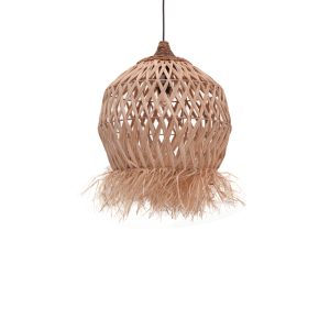 339 000021 3 Marjione Inart sisal ceiling lamp in natural color D45x55cmBOHO CHIC > Luminaries