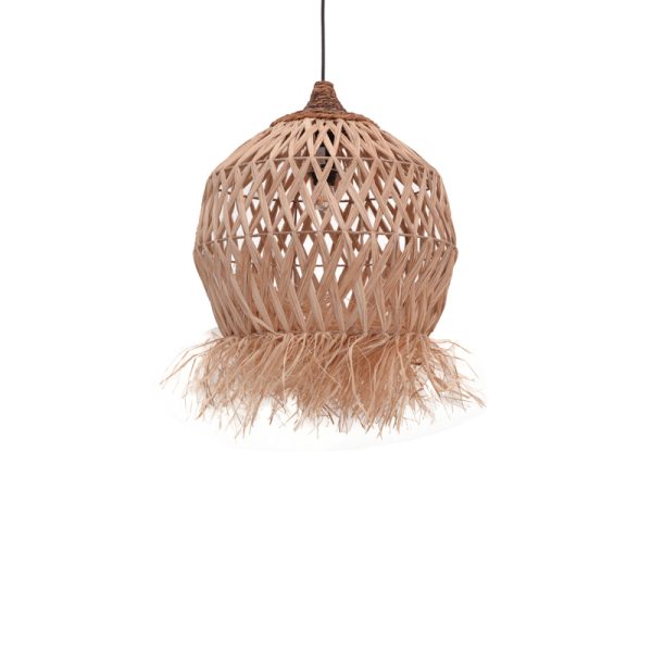 339 000021 3 Marjione Inart sisal ceiling lamp in natural color D45x55cmBOHO CHIC > Luminaries
