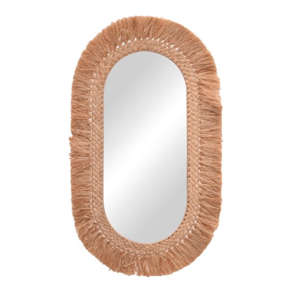 339 000024 6 Bohnile Inart sisal mirror in natural color 70x4x120cmBOHO CHIC > Decoratives
