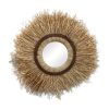 339 000031 2 Paranome Inart sisal and abaca mirror in natural color Φ115x4cmBOHO CHIC > Decoratives