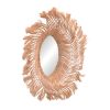 339 000033 3 Verone Inart abaca mirror in natural color D80x5cmBOHO CHIC > Decoratives
