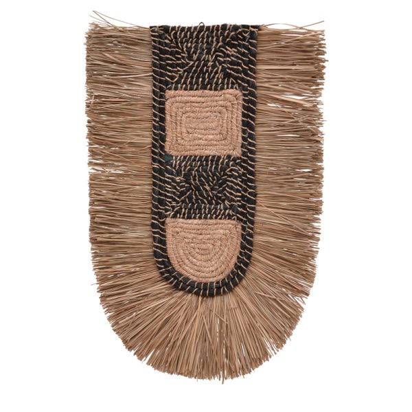 339 000038 2 Baffen Inart seagrass wall decoration in natural color 46x68x8cmBOHO CHIC > Decoratives