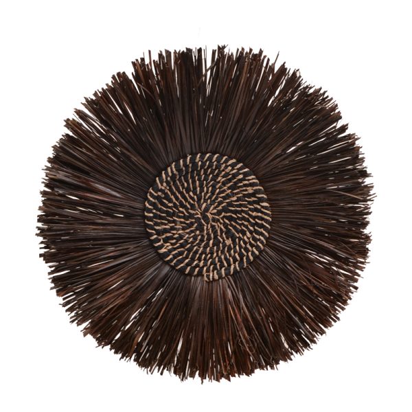 339 000040 5 Wall decoration Valene Inart seagrass in dark brown color D60x8cmBOHO CHIC > Decoratives
