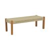 340 000012 5 Bench Uma pakoworld teak wood and pe rope in black shade 120x45x40cmBOHO CHIC > Sofas & Benches