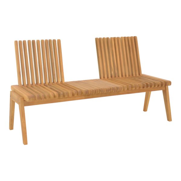340 000016 2 5 Polymorphic sofa-bench Jey pakoworld teak wood in natural shade 150x57.5x80cmBOHO CHIC > Sofas & Benches
