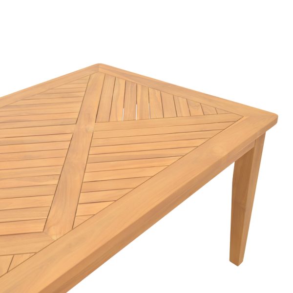 340 000022 3 5 Mady pakoworld teak wood table in natural shade 200x100x75cmBOHO CHIC > Dining Tables