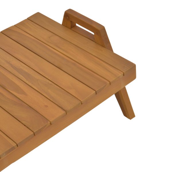 340 000023 2 5 Kally pakoworld sun lounger table, teak wood in natural shade 66x49.5x34cmBOHO CHIC > Outdoor/Beach items