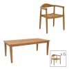 340 000035 6 Dining set 7 pcs Ganny-Pino pakoworld teak wood in natural shade 180/240x100x75cmOutdoor furniture > Garden food table