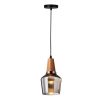 342 000001 6 Ceiling lamp Rafmole pakoworld led black metal-wood 120x7.5cmEASTER OFFERS