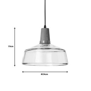 342 000003 2 4 Godren pakoworld ceiling lamp transparent metal-glass D24x19cm