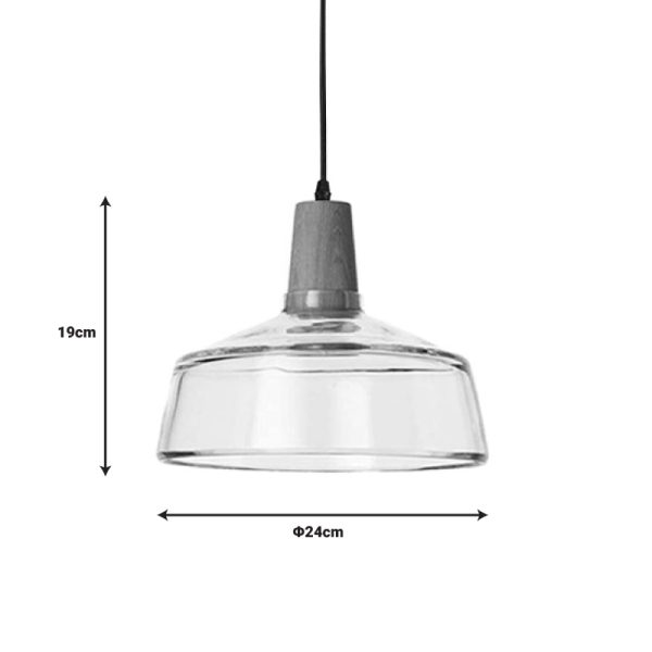 342 000003 2 4 Godren pakoworld ceiling lamp transparent metal-glass D24x19cm
