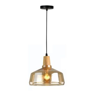 342 000004 4 Godren pakoworld ceiling lamp natural metal-glass D24x19cmLighting > Ceiling