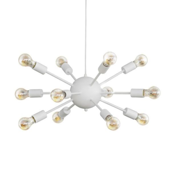 342 000013 2 Multi-light ceiling lamp Ponile pakoworld white metal 100x110cmEASTER OFFERS