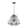 342 000017 4 Single light ceiling lamp Opal pakoworld fabric in natural and cream shade D38x55cmLighting > Ceiling