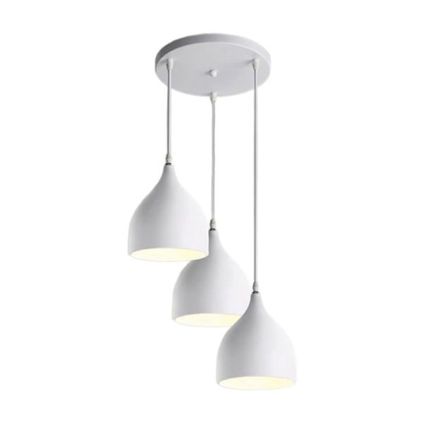 342 000023 4 Three-light ceiling lamp Perce II pakoworld white metal 30x17x120cmLighting > Ceiling