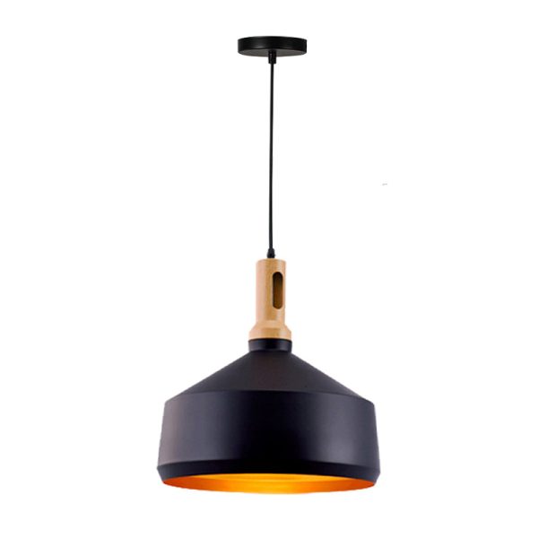 342 000034 3 Ceiling lamp Denvel I pakoworld black-gold metal Φ35x22cmLighting > Ceiling