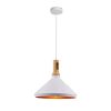 342 000035 3 Single light ceiling lamp Opal pakoworld fabric in natural and cream shade D38x55cmLighting > Ceiling