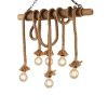 342 000048 12 Two-light ceiling lamp Ropily I pakoworld natural metal-rope D2x100cmBOHO CHIC > Luminaries