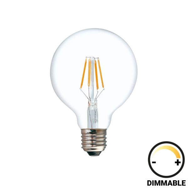 342 000071 5 LED lamp G95 Bulb pakoworld dimmable 4W E27 200-220V clearLighting