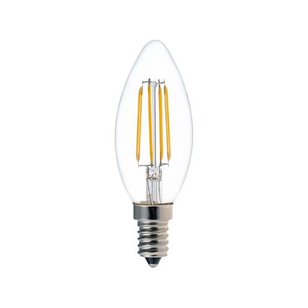 342 000087 3 LED lamp C35 Bulb pakoworld 4W 3000K E14 clearLighting