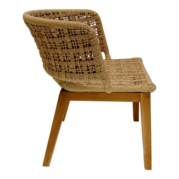 343 000002 2 4 Milou pakoworld chair teak wood and pe rope in natural shade 59x65x73cmBOHO CHIC > Chairs and Armchairs