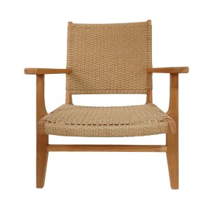 343 000003 3 3 Armchair Crosy pakoworld teak wood in natural shade 71x81x75cmBOHO CHIC > Chairs and Armchairs