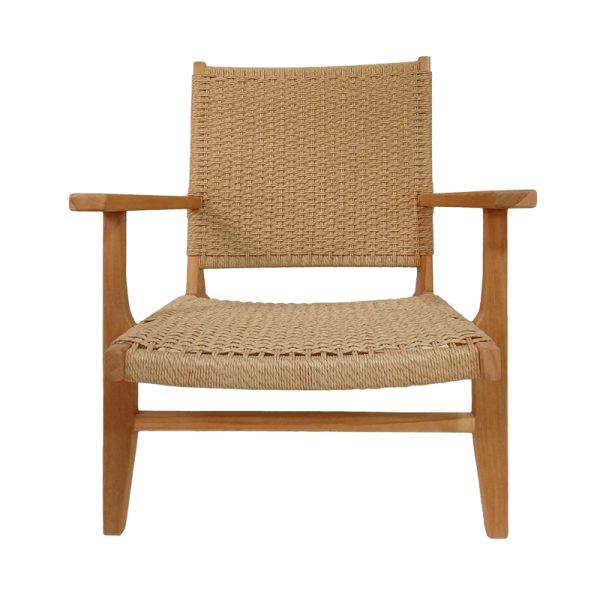 343 000003 3 3 Armchair Crosy pakoworld teak wood in natural shade 71x81x75cmBOHO CHIC > Chairs and Armchairs