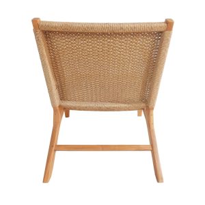 343 000003 4 3 Armchair Crosy pakoworld teak wood in natural shade 71x81x75cmBOHO CHIC > Chairs and Armchairs