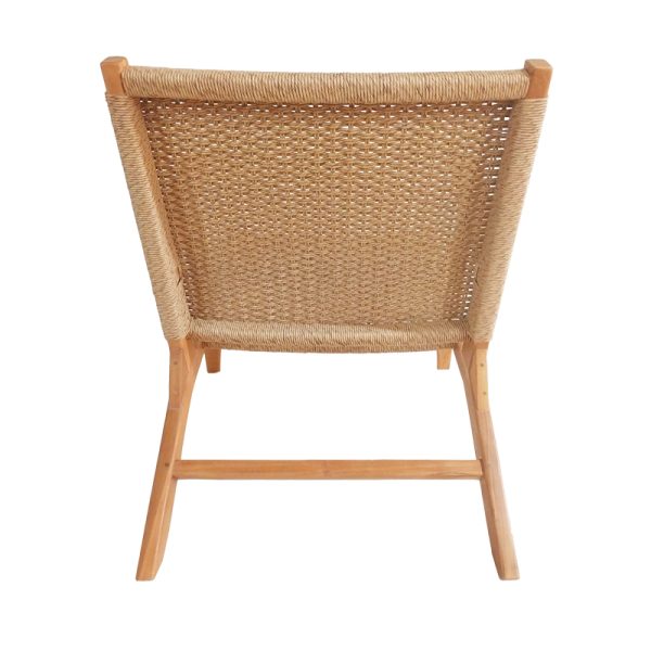 343 000003 4 3 Armchair Crosy pakoworld teak wood in natural shade 71x81x75cmBOHO CHIC > Chairs and Armchairs