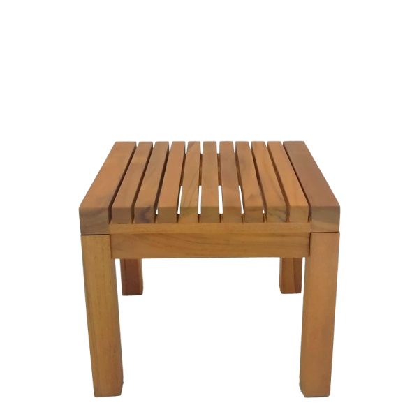 343 000009 2 4 Poly pakoworld teak wood beach table in natural shade 35x35x30cmBOHO CHIC > Outdoor/Beach items