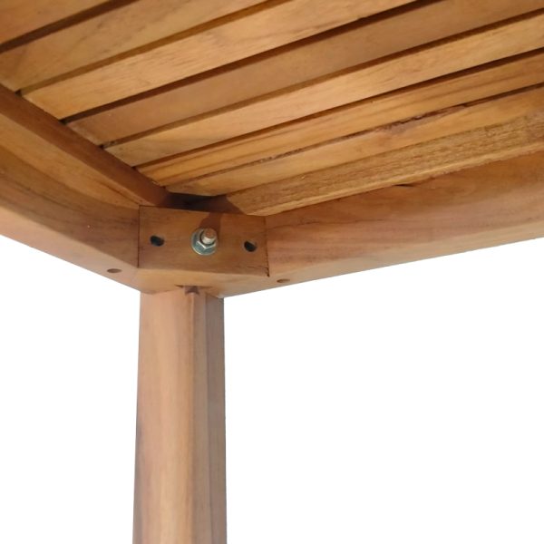343 000009 4 4 Poly pakoworld teak wood beach table in natural shade 35x35x30cmBOHO CHIC > Outdoor/Beach items