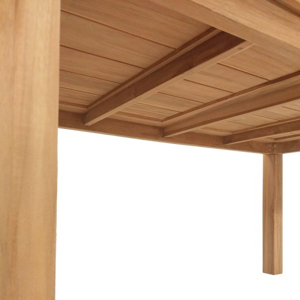 343 000010 4 4 Table pablo Pakoworld teak wood in natural shade 160x90x76cmBOHO CHIC > Dining Tables