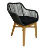 343 000012 7 Armchair Refane pakoworld natural teak wood-straw 55x60x85cmBOHO CHIC > Chairs and Armchairs