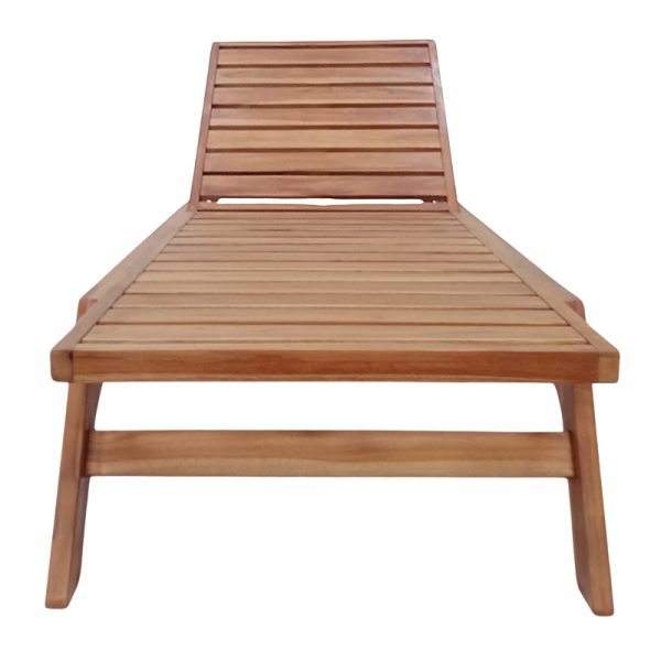 343 000014 3 2 Deckchair Melop pakoworld teak wood in natural shade 200x70x35cmBOHO CHIC > Outdoor/Beach items