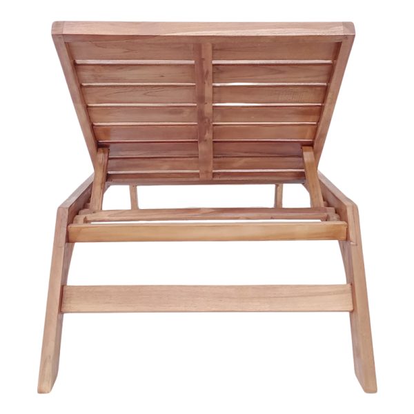 343 000014 4 2 Deckchair Melop pakoworld teak wood in natural shade 200x70x35cmBOHO CHIC > Outdoor/Beach items
